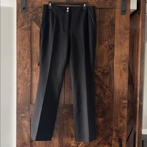 White House Black Market Black Slim Boot Cut Trousers Work Office Pant sz 12
